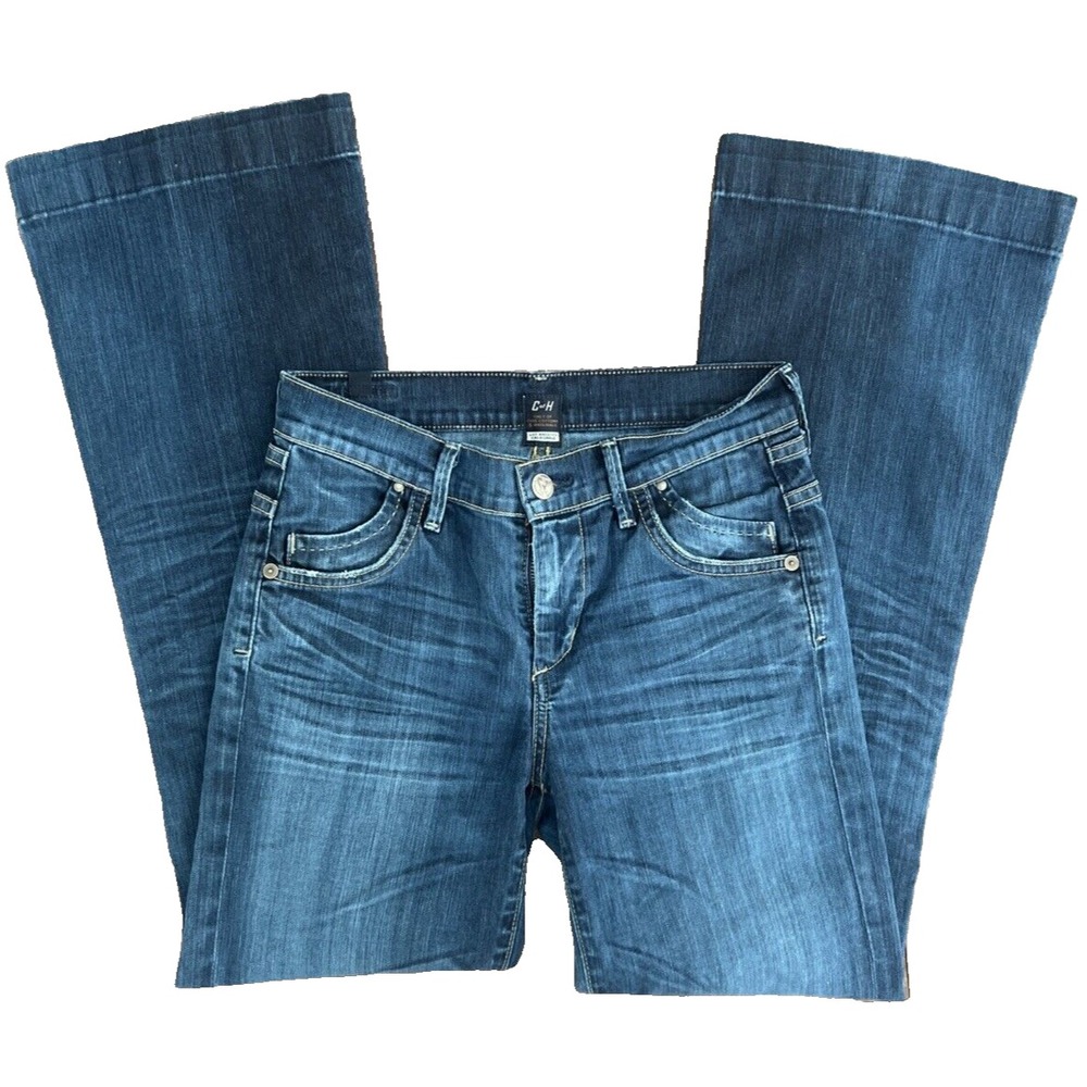 Citizens of Humanity Flare Jeans Sz 25 x27 Med Rise Stretch Premium Denim USA